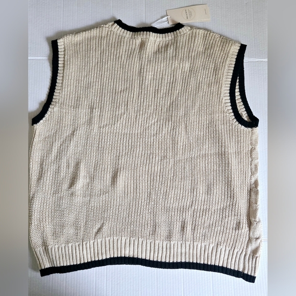 Dokotoo Tank Tops for Women Round Neck Cap Sleeve Color Block Cable Knit 2XL - Picture 5 of 10